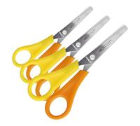 Westcott Children's Scissors, Yellow, Left-Handed | Scissors with Integrated 5 cm Scale | Craft Scissors, 13 cm (5"), Ideal for Children's Hands | Rounded tip | E-21593 00 (Pack of 3)