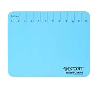 WESTCOTT Craft Mat, Non-Slip Craft Mat, Heat Resistant Silicone, 227 x 304 mm, DIN A4, Flexible, Rollable, Blue, E-16814