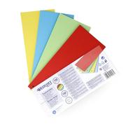 Westcott Divider Strips 100 Pack Assorted Bright Colours | Sturdy 190 g/m² Filing Strips for A4 Lever Arch Files | Index Dividers 10.5 x 24 cm | Double-Punched for A4 Documents | E-733320 00