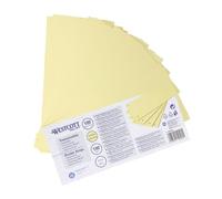 Westcott Divider Strips 100 Pack Pastel Yellow | Sturdy 190 g/m² Filing Strips for A4 Lever Arch Files | Index Dividers 10.5 x 24 cm | Double-Punched for A4 Documents | E-733318 00