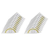 Westcott E-10132 00-I Geometry Triangle Plastic Shatterproof 14 cm Pack of 20 Transparent