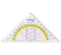 Westcott E-10132 BP-I Geometry Triangles (Pack of 20) - Break-Proof Plastic - 14 cm - Transparent