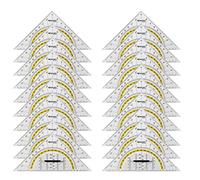 Westcott E-10134 00 I Set Square Plastic with Detachable Handle, 22 cm, 20 pcs, Transparent