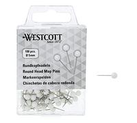 Westcott E-10501 00 Round Head Needles Pack of 100 5 mm Diameter 16 mm Long White