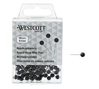 Westcott E-10502 00 Round Head Needles Pack of 100 5 mm Diameter 16 mm Long Black