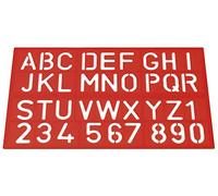 Westcott E-10600 00 Letters and Numbers Stencil - Assorted Colours