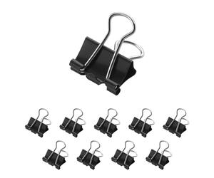 Westcott E-10700 00 Foldback Clips 15 mm Black Pack of 12 Metal for Documents, Sturdy and Reusable Paper for Office and Home