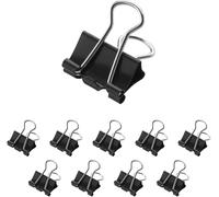 Westcott E-10700 00 Foldback Clips 15 mm Black Pack of 60 Metal for Documents, Sturdy and Reusable Paper for Office and Home