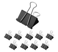 Westcott E-10705 00 Foldback Clips, 50 mm, Black, Pack of 12, Metal Clips for Documents, Sturdy and Reusable Paper Clips, 50 mm Clamps for Office and Household