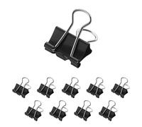 Westcott E-10710 00 Foldback Clips 15 mm Black Pack of 12 Metal Clips for Documents Sturdy and Reusable Paper Clips 15 mm Clamps for Office and Home