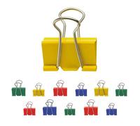 Westcott E-10716 00 Foldback Clips, Pack of 12 Mix, Metal Clips for Documents, 4 x 19 mm, 4 x 25 mm, 4 x 32 mm, Sturdy and Reusable Paper Clips, Clamps for Office and Household