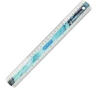 Westcott E-13300 Blue Plastic Ruler in Pouring Art and Marble Look, 30 cm, 12 Inches, Turquoise