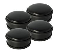 Westcott E-19005 00 Door Stops Round Stainless Steel Door Stops Non-Slip 10 x 4 cm 1400 g Black
