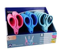 Westcott E-2054S 00 Soft Grip Kids 5 inch Scissors - Assorted Colours (Set of 24)