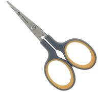 Westcott E-30444 00 4 inch Titanium Nitride Bonded Super Soft Grip Scissor, Curved - Grey/Yellow