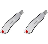 Westcott E-84025 00 18 mm Aluminium Alloy Snap Off Blade Knife with Ergonomic Soft Grip Handle - Black (Pack of 2)