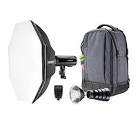 Westcott FJ200 Strobe 1-Light Backpack Kit with FJ-X3 M Universal Wireless Trigger - Portable Photography Lighting Kit with 24" Rapid Box Octa-S and Multi-Brand Trigger