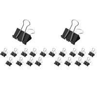 Westcott Foldback Clip 25 mm Black 12 Pieces | Metal Document Clips | Sturdy and Reusable | 25 mm Office and Household Use | E-10702 00 (Pack of 2)