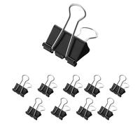 Westcott Foldback Clip 25 mm Black 12 Pieces | Metal Document Clips | Sturdy and Reusable | 25 mm Office and Household Use | E-10702 00