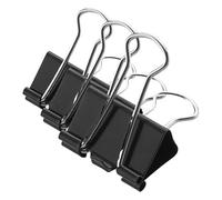 Westcott Foldback Clip 25 mm Black 12 Pieces | Metal Document Clips | Sturdy and Reusable | 25 mm Office and Household Use | E-10702 00 (Pack of 3)