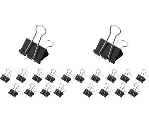 Westcott Foldback Clip 25 mm Black 12 Pieces | Metal Document Clips | Sturdy and Reusable | 25 mm Office and Household Use | E-10702 00 (Pack of 2)