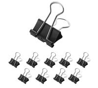 Westcott Foldback Clips 19 mm Black 12 Pieces | Metal Clips for documents | Sturdy and Reusable Paper Clips | 19 mm Clips for Office and Household use | E-10701 00