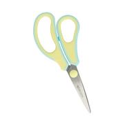 Westcott GRIPEEZE E-21576 00 Children's Scissors Pastel Yellow Left-Handed Scissors with Ergonomic Handle for School Children 14 cm Ideal for Children's Hands