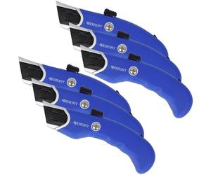 Westcott Heavy-Duty Safety Cutter 6 Pcs | Utility Knife with 19mm Trapezoid Blade | Includes 5 Replacement Blades | Spring-Back Blade for Maximum Safety | Ergonomic Handle | E-84048 00