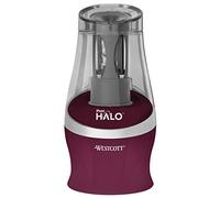 Westcott Pencil Sharpener iPoint HALO Battery-Operated Dark Red