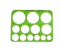 Westcott Jumbo Circles Geometric Template, 8-3/4 x 11-1/2 Inches