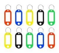 Westcott Key Tags 10 Pieces | 10 Pack of Robust Tags for Labelling Keys with Exchangeable Labels | with Metal Ring and in Five Colours | E-10655 00