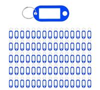 Westcott Key Tags 100 Pieces | 100 Pack of Robust Tags for Labelling Keys with Exchangeable Labels | with Metal Ring and in The Color Blue | E-10652 00