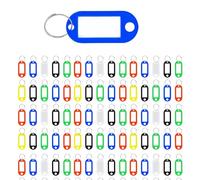 Westcott key tags 100 pieces | 100 pack of robust tags for labelling keys with exchangeable labels | With metal ring and in six colours | E-10653 00
