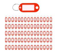 Westcott Key Tags 100 Pieces | 100 Pack of Robust Tags for Labelling Keys with Exchangeable Labels | with Metal Ring and in The Color red | E-10651 00