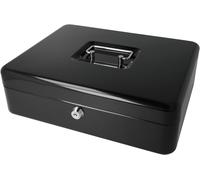 Westcott Lockable Cash Box (large, 30 cm) Black | Lockable cash box made of she