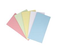 Westcott Moderation Cards 200 Pack Assorted Pastel Colours | Sturdy Index Cards 190 g/m² | 10.5 x 20 cm Format Ideal for Workshops, Seminars and Facilitation Kits | E-733324 00