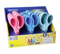 Westcott E-2053S 00 Soft Grip Kids 5 inch Scissors - Assorted Colours (Set of 24)