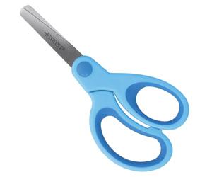 Westcott Softgrip Children's Scissors Blue Right-Handed | Ergonomic Handle for preschoolers | 13 cm (5") Ideal for Children's Hands | Rounded tip | E-21581 00