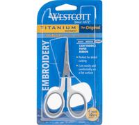 Westcott Titanium Straight Embroidery Scissors 4" 15148
