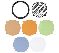 Westcott Twist Lock Mount Grid and Gel Pack for FJ80 - Includes 30-Degree Honeycomb Grid and (2) CTO, CTB, Window Green, Diffusion & Clip