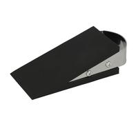 Westcott Wedge-Shaped Door Stopper, Black | Rubber Door Stopper with Stainless Steel Handle | Non-Slip Underside | Suitable for All Doors and Floors | 12 cm x 5 cm x 3 cm | E-19000 00