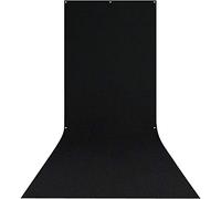 Westcott X-Drop Wrinkle-Resistant 5' x 12' (1.52 x 3.66m) Sweep Backdrop for Headshots, Full-Body Photoshoots & Product Photos - Portable and Travel Friendly (Rich Black)