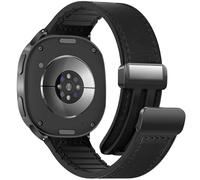 WestEagle Genuine Leather Watch 8 Strap Compatible with Samsung Galaxy Watch 8 40mm 44mm/ 8 Classic 46mm, Magnetic Buckle Silicone Bottom Design Adjustable watch bands Accessories for Men and Women