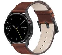 WestEagle Leather Bands for Men Compatible with Samsung Galaxy Watch 7/Watch 6 5 4 40mm 44mm/Watch 6 Classic 47mm 43mm/Galaxy Watch 5 Pro Band 45mm, 20mm Wristband Strap, Chocolate+Black Buckle