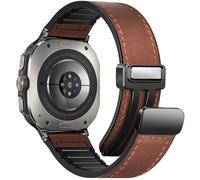 WestEagle Magnetic Leather Watch Band Compatible with Samsung Galaxy Watch Ultra 47mm (2024) Magnetic Buckle Design Adjustable Classic Wristbands Accessories Replacement Straps for Men and Women, A1