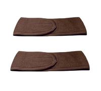 WESTEND CHOICE 2 Pack Spa Headband Facial Head Wrap Adjustable Makeup Terry Cloth Hairband for Washing Face Bath Shower Yoga Sport Women & Girls Hair band Makeup Headbands (Brown)