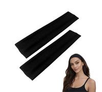 WESTEND CHOICE 5cm Wide Headbands 2 Pack Plain Stretchy Kylie Head Band Bandeau Unisex Headbands for Women & men Soft Hair Band Gym Exercise Yoga Headband (Black)
