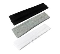 WESTEND CHOICE 5cm Wide Headbands 3 Pack Plain Stretchy Kylie Head Band Bandeau Unisex Headbands for Women & men Soft Hair Band Gym Exercise Yoga Headband (Mixed set A)
