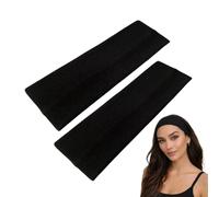 WESTEND CHOICE 7cm Wide Headbands 2 Pack Plain Stretchy Hairband Unisex Kylie Headband Bandeau Gym Exercise Headbands for Women & Men Soft Yoga Head Band (Black)