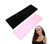 WESTEND CHOICE 7cm Wide Headbands 2 Pack Plain Stretchy Hairband Unisex Kylie Headband Bandeau Gym Exercise Headbands for Women & Men Soft Yoga Head Band (Mixed set 3)